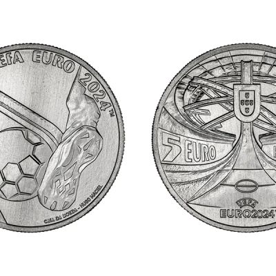 Moeda comemorativa 5€ 5 Euros UEFA Euro 2024 Hugo Maciel NOVA