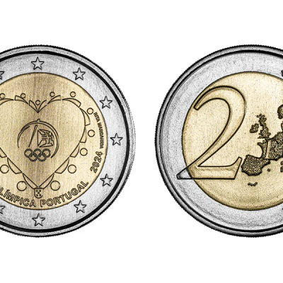 Moeda comemorativa 2€ 2 euros Equipa Olímpica Portugal 2024 NOVA