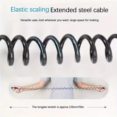 Cadeado para Mota Bicicleta e Motocicleta com Combinação de Senha Anti-Roubo, Alta Segurança para Mountain Bike, Capacetes e Itens Valiosos