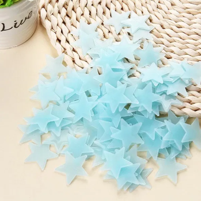 KIT Estrelas que brilham no escuro florescente para decorar quarto casa festa