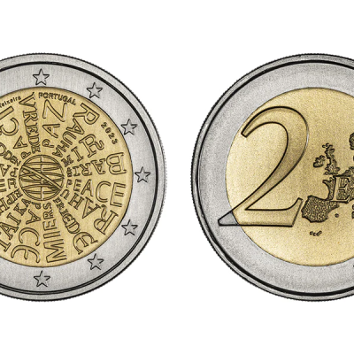 Moeda comemorativa 2€ 2 euros Uma moeda pela paz 2023