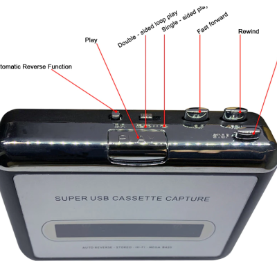 Conversor cassetes para mp3 digital reproductor captura audio USB