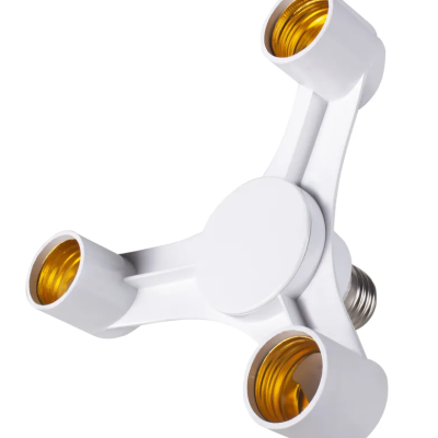 Candeeiro triplo lâmpadas casquilho grosso E27 led halogénio