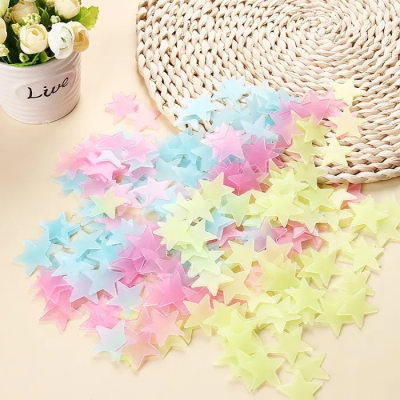 KIT Estrelas que brilham no escuro florescente para decorar quarto casa festa