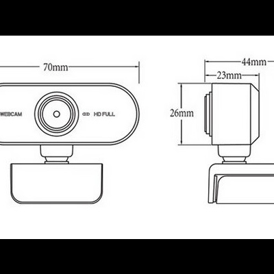 Webcam HD 1080P USB com Microfone Integrado e Rotação Manual 360° Videochamadas Aulas Online Conferências