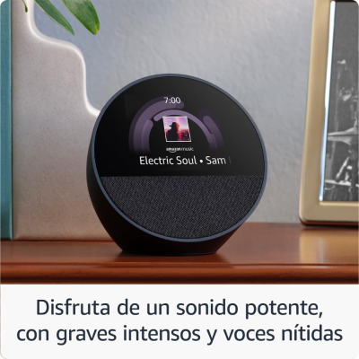 Amazon Alexa Echo Spot 2024 Relógio Despertador inteligente com som de qualidade e Amazon NOVO e SELADO