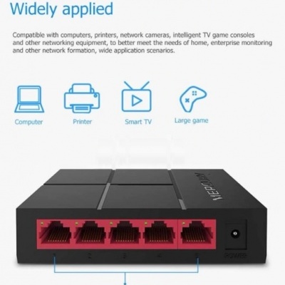 Switch Ethernet Internet 5 Portas RJ 45 Gigabite 10/100/1000Mbps