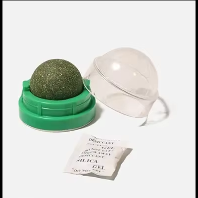 Bola catnip natural gato colar à parede brinquedo digestão