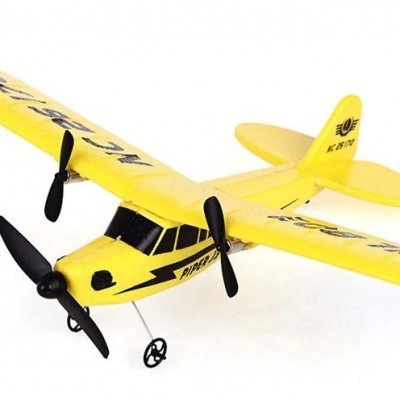 Avião Telecomandado RC radiomodelismo Cessna Amarelo 2.4ghz 2ch