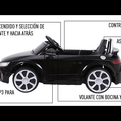 Carro eletrico Audi TT com certificado para crianças brinquedo