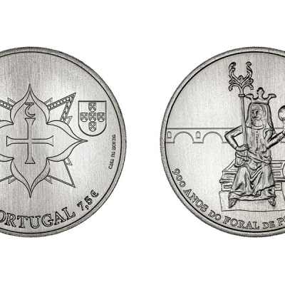 Moeda comemorativa 7.5€ 7.5 EUROS 900 anos do foral de Ponte de Lima NOVO