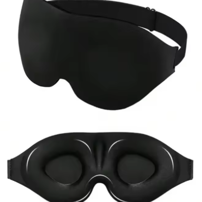 Máscara Dormir 3D Anatômica em Espuma Viscoelástica – Conforto Total, Bloqueio de Luz, Ajustável e Ideal para Viagens