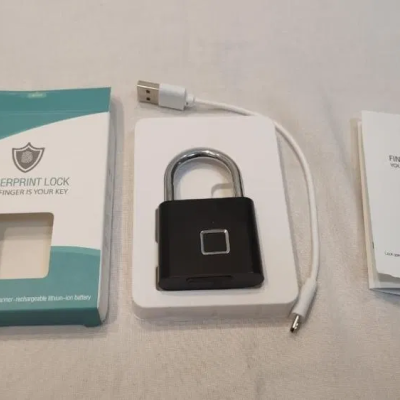 Cadeado inteligente biométrico impressão digital