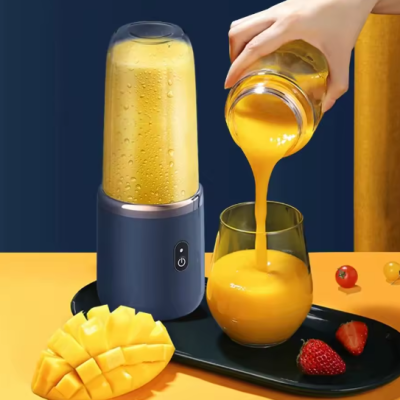 Liquidificadora Portátil USB com Bateria Recarregável Mini Blender para Smoothies Batidos e Sumo