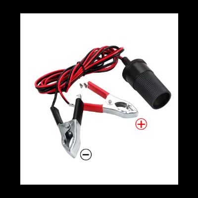 Adaptador isqueiro pinças bateria 12v carro