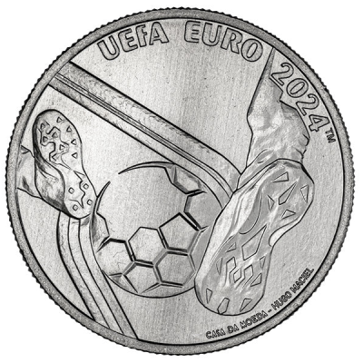 Moeda comemorativa 5€ 5 Euros UEFA Euro 2024 Hugo Maciel NOVA