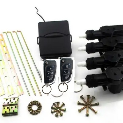 Kit Universal Fecho Central Portas alarme com Pistolas portas 2 Comandos