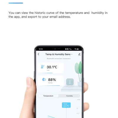 Medidor temperatura humidade sensor bluetooth casa interior exterior tuya alexa google home LCD