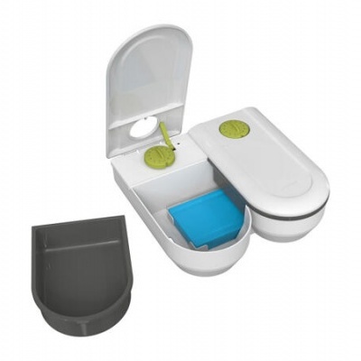 Alimentador dispensador duplo cão gato animais com temporizador até 48h gelo