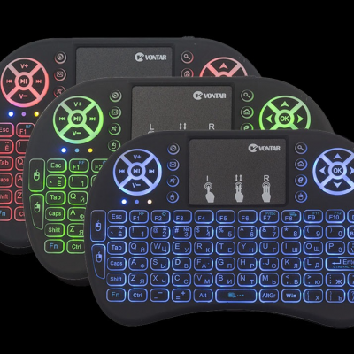 Teclado Wireless 2.4ghz Iluminado com mousepad / rato Android