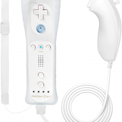 Comando branco Motion 2in1 com cordão e controlador adicional