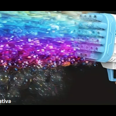 Pistola de bolhas de sabão maquina de bolas brincadeira NOVO