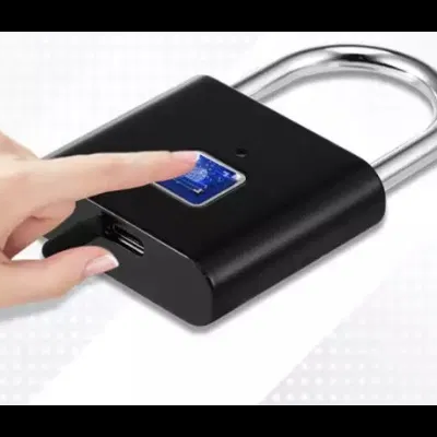 Cadeado inteligente biométrico impressão digital