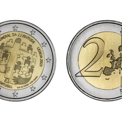 Moeda 2€ JMJ 2 euros jornadas mundiais da juventude 2023 NOVA