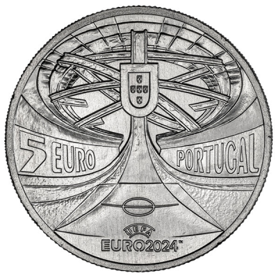 Moeda comemorativa 5€ 5 Euros UEFA Euro 2024 Hugo Maciel NOVA