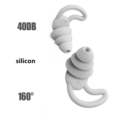 Tampões ouvidos Silicone Confortáveis dormir isolamento som ruido NOVO