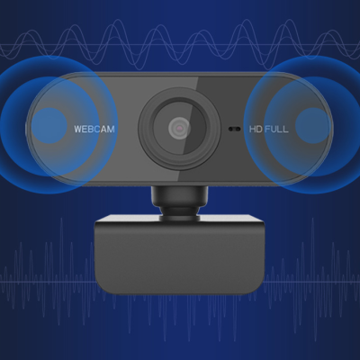 Webcam HD 1080P USB com Microfone Integrado e Rotação Manual 360° Videochamadas Aulas Online Conferências