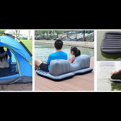 Cama Colchão Insuflável Banco Carro com Bomba para Viagem Camping
