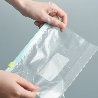 Conjunto com 10 Sacos Zip Lock Reutilizáveis Alimentos Armazenamento Transparente Hermético Seguro