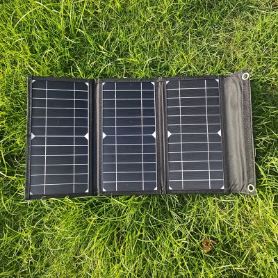 Painel solar 18w carregador solar portatil USB e USB C Dobrável viagem caminhada campismo