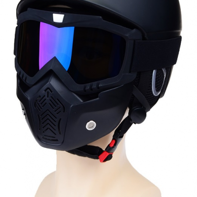 Mascara com Óculos e filtro Motociclista Ski Snowboard Paintball Neve