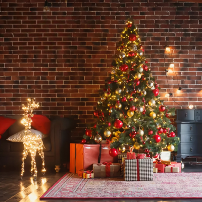 Árvore de Natal 210cm Alta Qualidade para Decoração Interior - Reutilizável e Fácil de Montar 2.1m Verde