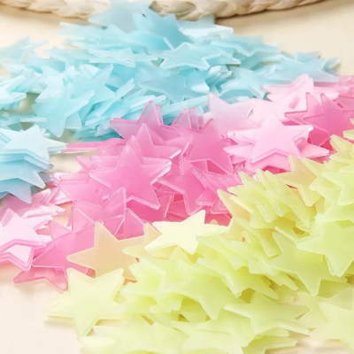 KIT Estrelas que brilham no escuro florescente para decorar quarto casa festa