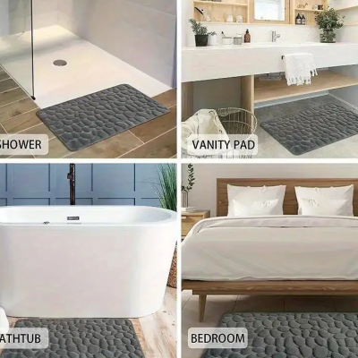 Tapete espuma absorvente macio antiderrapante de banho NOVO