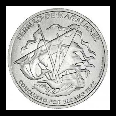 Moeda comemorativa 7.5€ Prata Fernão de Magalhães Elcano 1522