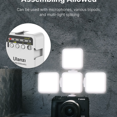 ULANZI VL49 6w LED Camara vídeo bateria 2000mah 5500k iluminação fotográfica