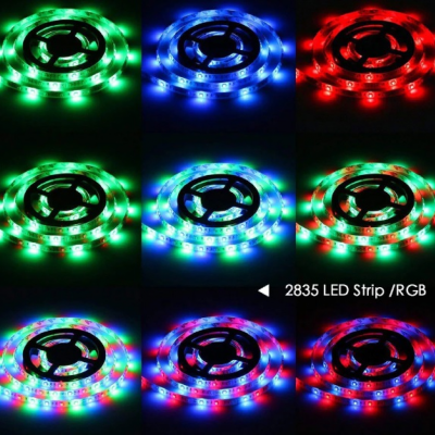 Fitas LED RGB USB com comando decoração casa carro TV