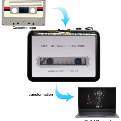 Conversor cassetes para mp3 digital reproductor captura audio USB