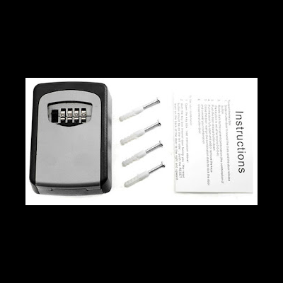 Caixa para chaves em Metal com código Casa Hotel Apartamento Airbnb Booking