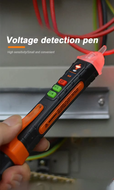 Detector de Tensão Sem Contato 12-1000V Caneta Elétrica testador Inteligente com Alarme Sonoro e LED Identificação de Breakpoint Lanterna