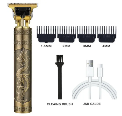 Maquina cortar cabelo USB aparar aparador barba pelos Vintage Retro