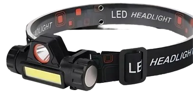 Lanterna LED Recarregavel cabeça campismo escoteiros corrida ar livre pesca 2 modos