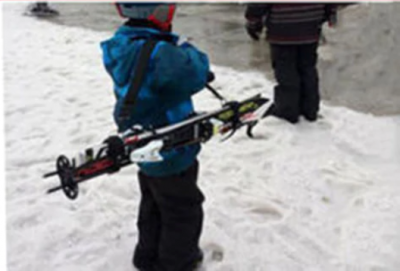 Alça para transporte de par ski desporto na neve