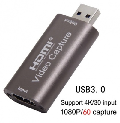 Placa de captura Video Streaming HDMI para USB 3.0 4K 1080p 60FPS