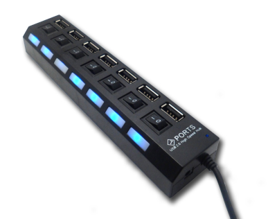 HUB USB 7 Portas 2.0 USB computador portatil consola NOVO