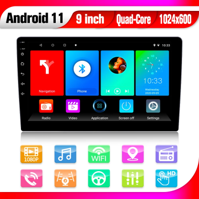 Rádio carro com LCD Touch 9''Android GPS Bluetooth USB WIFI 32GB